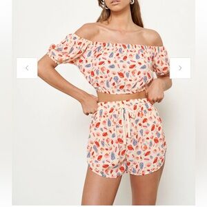 Aila Blue Parlour Seashell Shorts, Small